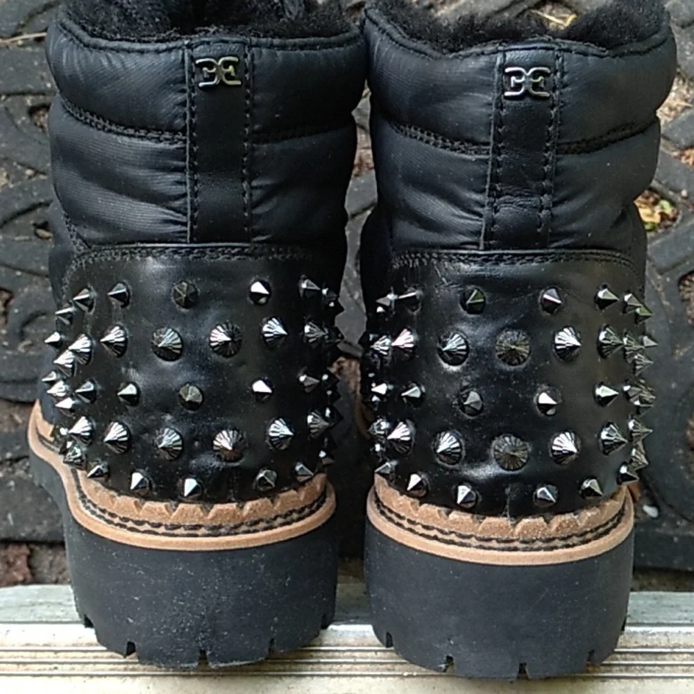 Sam Edelman Women's Studded Combat Fashion Boots - Sz 8 NWOB - Picture 7 of 13